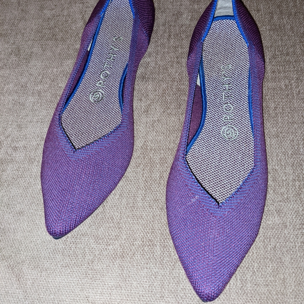 Rothy's purple pointed flats